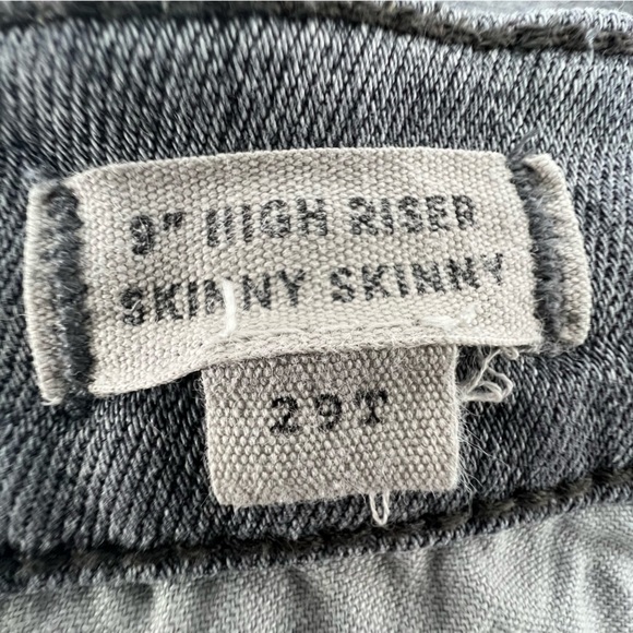 Madewell Gray 9” High Riser Skinny Skinny Jeans Size 29 Tall Women’s - Picture 4 of 5